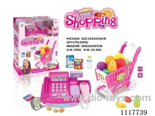 Cash register and fruit cart