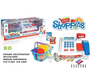 Cash register with fruit basket