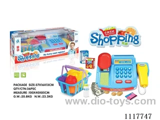 Cash register with fruit basket