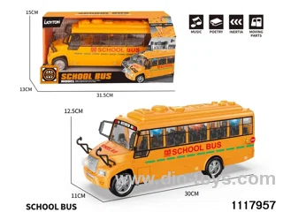 friction school bus with light/music