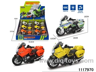 6pcs friction motorcycle with light/music，include 3*AG13