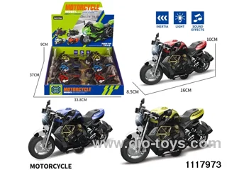 6pcs friction motorcycle with light/music，include 3*AG13