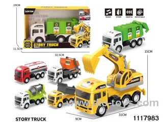 5 style friction engineering truck with light/music，include 3*AG13