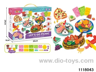 Colorful clay toys