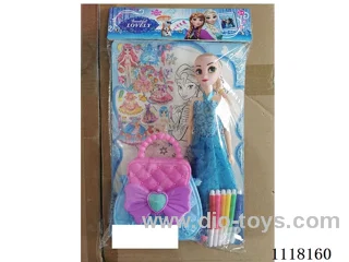 Barbie with drawing set