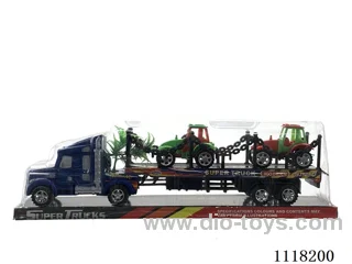 Inertia tractor towing farmer's truck