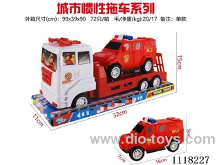 Inertial fire Trailer with Taxi Police Car (red)