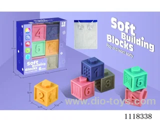 Soft rubber digital building blocks