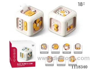 Puzzle busy cube/Red and blue two colors