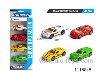 4 PCS racing car (alloy Pull-back)