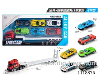 Drag head + Racing car (6 PCS alloy glide)