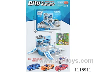 Parking lot (3 PCS pull-back alloy cars)