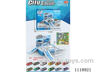 Parking lot (6 PCS pull-back cars)