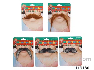 Fake beard props randomly mixed