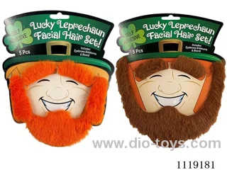 Fake beard props randomly mixed