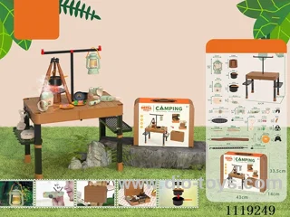 Camping storage table set