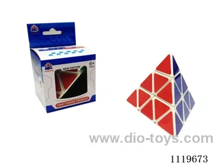 Triangle cube with white background