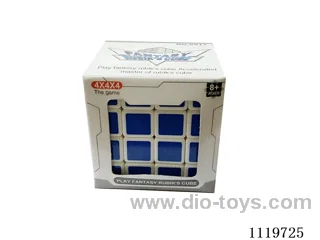 Four-step Rubik's Cube on white background