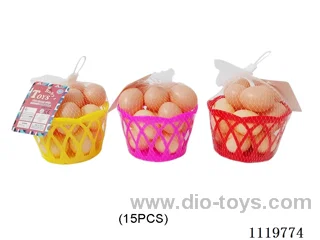 Artificial eggs 15 PCS (with basket)