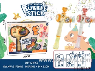 Dinosaur electric gear bubble wand