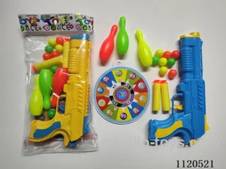 Two-color mixed EVA table tennis gun with bowling target