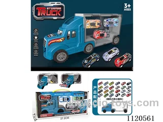 Taxi container storage truck with 3 alloy pull-back cars