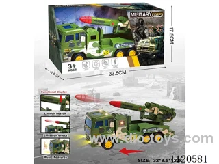 30CM military missile inertial vehicle with ejection/ light music included 3 *AG3 with insulation film
