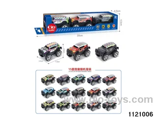 1:64 pull back alloy car（3pcs）