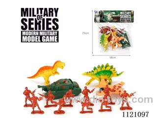 Military set with 14PCS of dinosaurs