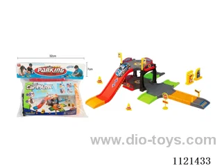 Pieced blocks track parking 1 metal pull-back car