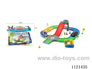 Pieced blocks track parking 1 metal pull-back car