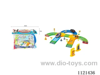 Pieced blocks track parking 1 metal pull-back car