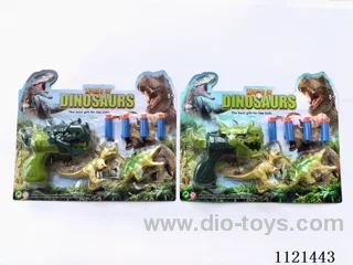 Dinosaur soft ball ping-pong gun