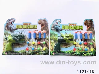 Dinosaur soft ball ping-pong gun