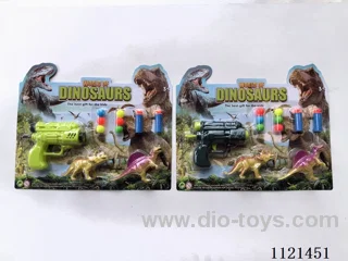 Dinosaur soft ball ping-pong gun