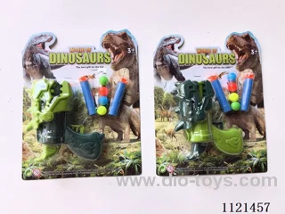 Dinosaur soft ball ping-pong gun
