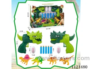 Dinosaur soft ball ping-pong gun
