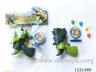 Dinosaur soft ball ping-pong gun
