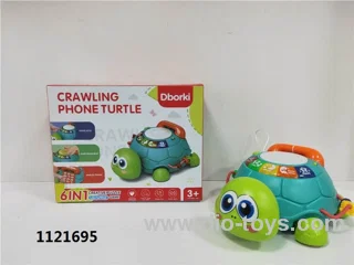 Battery Operated Vrawling Phone Turtle in window box