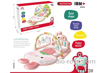 Strawberry Rabbit pedal Piano Green/pink blanket size