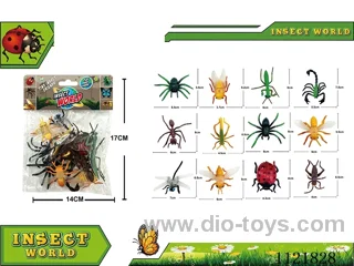 3 inch insect animal 12PCS mixed package (solid)