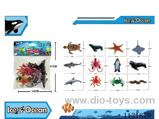 2 inch Marine animal 12PCS mixed pack (solid)