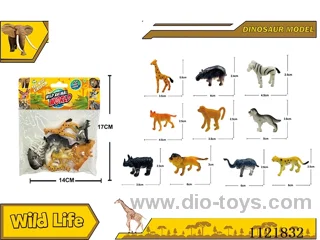 2 inch 10PCS with wild animals (solid)