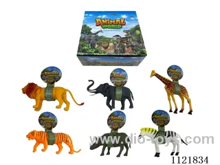 Display box 12PCS Sling 8 inch wild animals (hollow)
