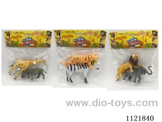 6 "2PCS Wild animals (hollow)