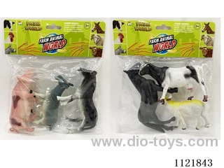 6 "3PCS pack farm animal (hollow)