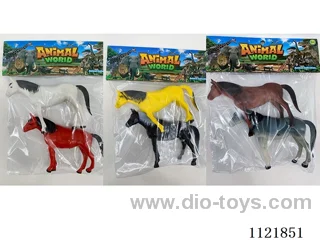 8 "2PCS mounted horse (hollow)