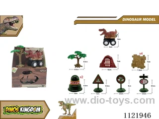 12PCS vinyl animal and pull-back car set