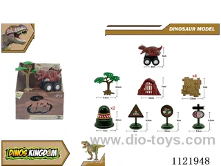 12PCS vinyl animal and pull-back car set