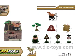 12PCS vinyl animal and pull-back car set